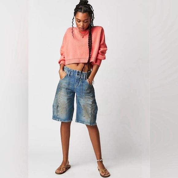 Free People NWT Easy Street Crop Pullover Size XL - Picture 4 of 4